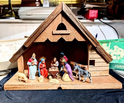 Vintage germany nativity set - nativity,
