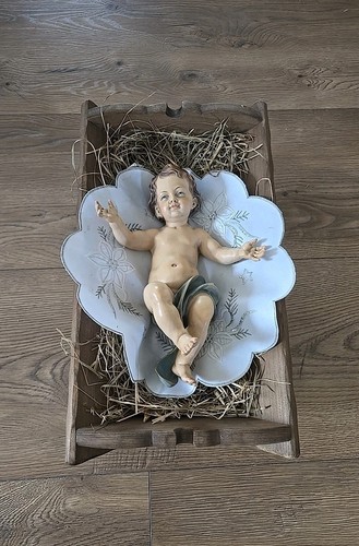 Jesus kind wiege krippe - jesus, holz